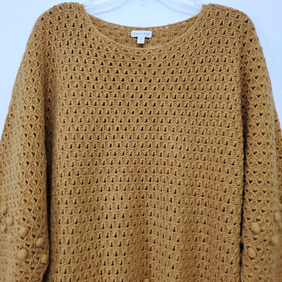 Garnet Hill Recycled-Cashmere Bobble-Stitch Women's Oversized Sweater Size Small - Picture 3 of 13